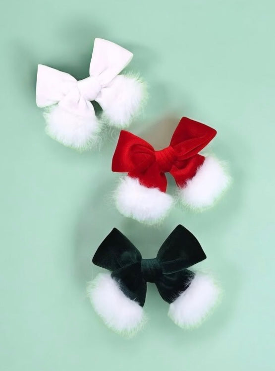 SANTA HAIR BOWS